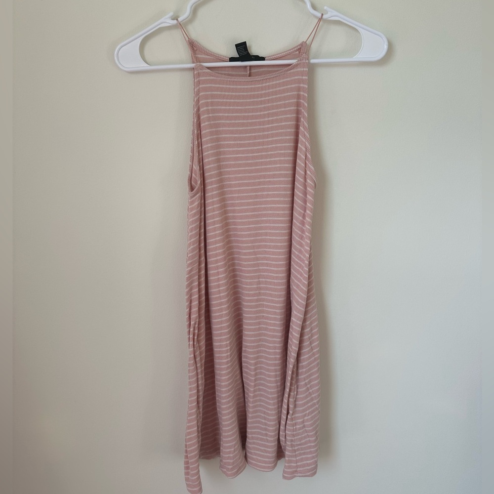 Forever21 Pink and White Striped Sundress | Size Small